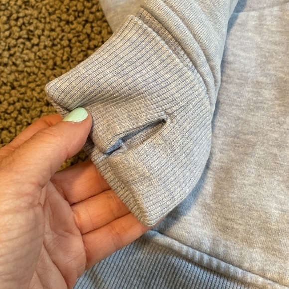 Lululemon Light Blue Heavy Zip Up Hoodie Jacket Size 6 in EUC - Picture 3 of 8